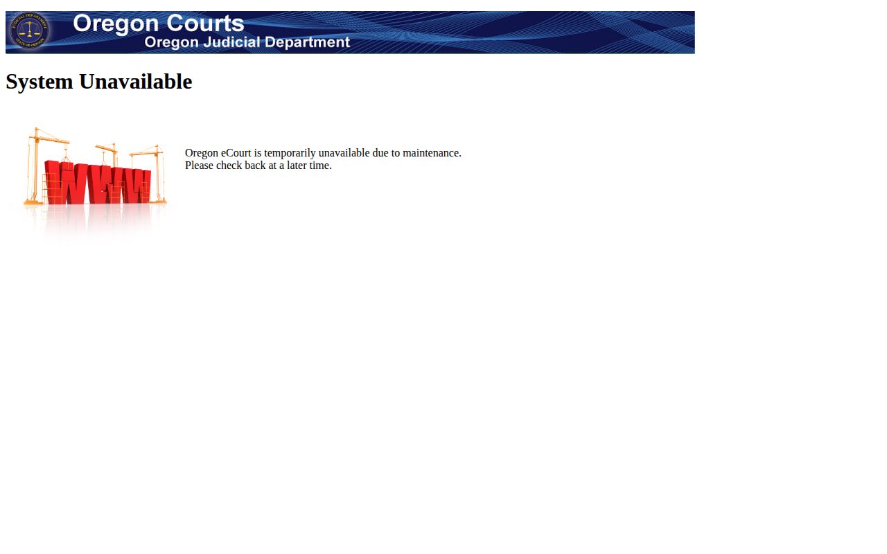 Klamath County arrest-news follow-up through the official Oregon court case-register search
